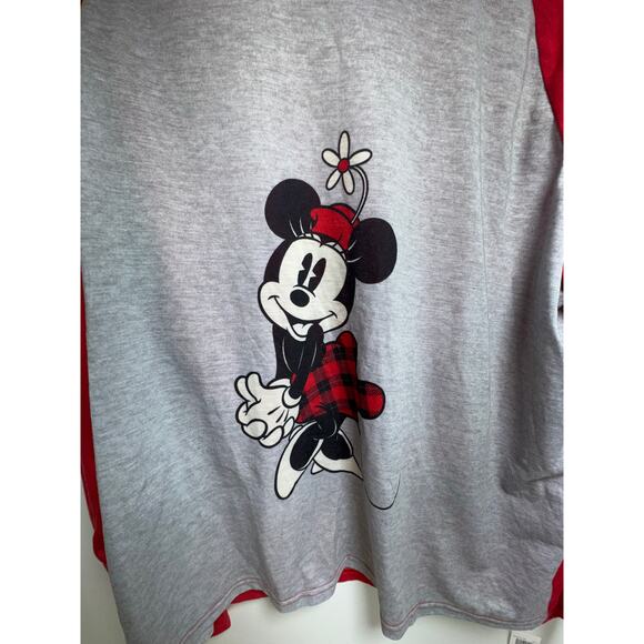 Disney Women’s 3XL Long Sleeve T Shirt Gray Red Minnie Mouse New Retails 60.00 - Picture 5 of 9